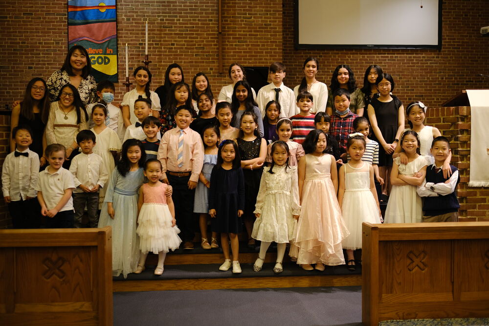 Students performing at a Yoonjoo Music recital in Cherry Hill, NJ